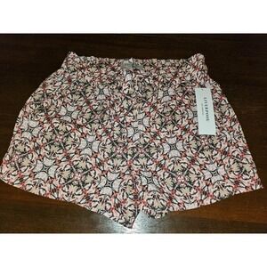 Liverpool Shorts Women's 100% Viscose Abstract Print Paperbag Size 10 New Tags